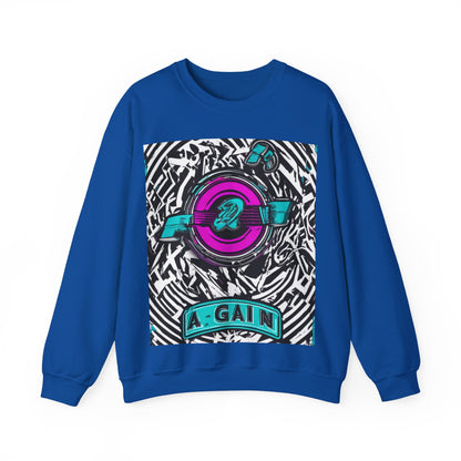 boostlete-boost-mode-type-again-badge-monoline-0293 — Unisex Heavy Blend Crewneck Sweatshirt (Gildan)