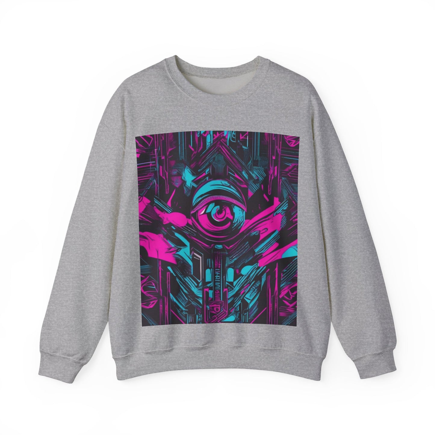 boostlete-iron-intent-type-eyes-up-forward-big-line-art-0065 — Unisex Heavy Blend Crewneck Sweatshirt (Gildan)