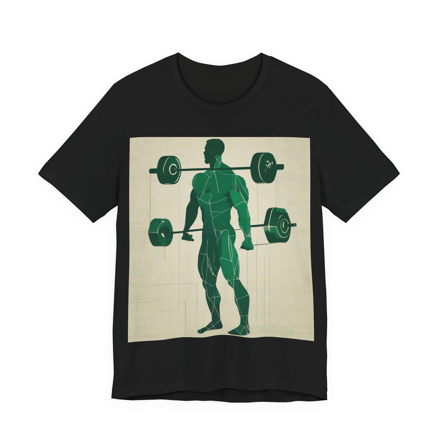 boostlete-boost-mode-scene-deadlift-glitch-blueprint-0044 — Unisex Jersey Short Sleeve (B+C 3001)