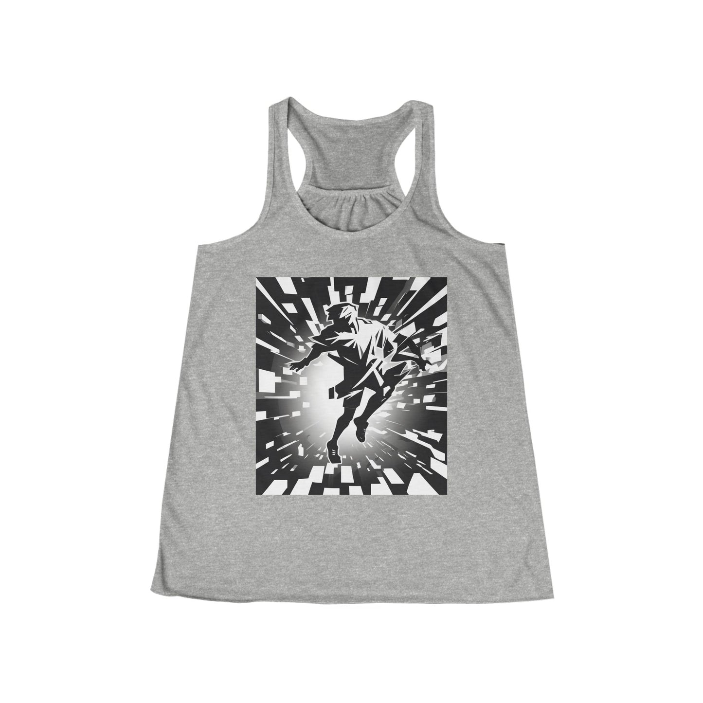 boostlete-am-crew-scene-sprinter-high-modern-0312 — Women's Flowy Racerback Tank (B+C 8800)