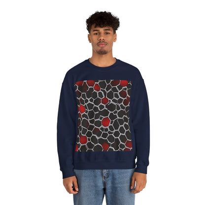 boostlete-quiet-power-pattern-hex-vector-0039 — Unisex Heavy Blend Crewneck (G18000)
