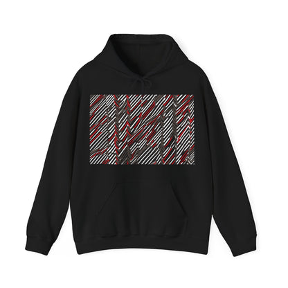boostlete-field-day-pattern-diagonal-paper-0287 — Unisex Heavy Blend Hooded Sweatshirt (Gildan)