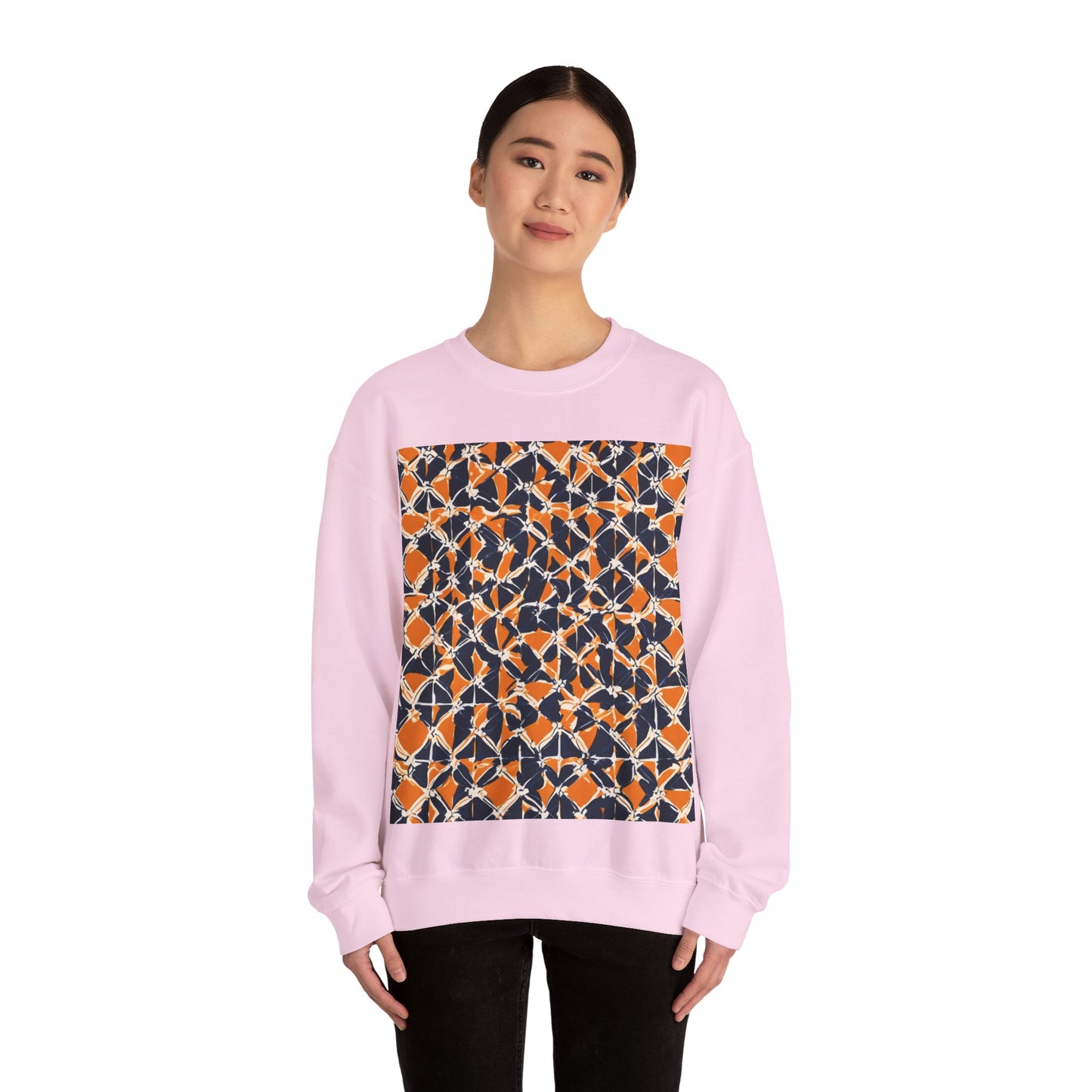 boostlete-headspace-pattern-plate-number-badge-0387 — Unisex Heavy Blend Crewneck (G18000)