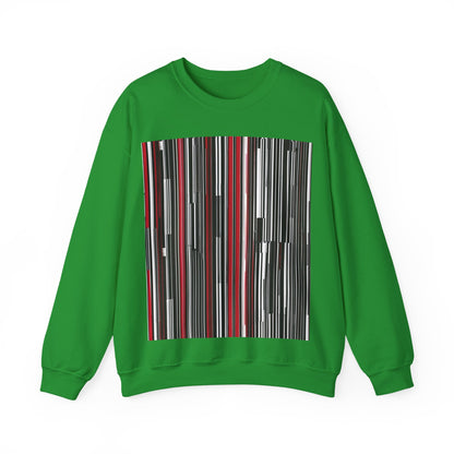 boostlete-am-crew-pattern-barcode-athletic-0911 — Unisex Heavy Blend Crewneck (G18000)