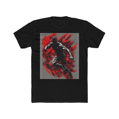 boostlete-field-day-scene-sprinter-glitch-badge-0284 — Unisex Cotton Crew Tee (NL 3600)