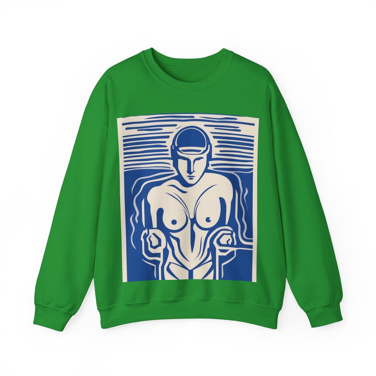boostlete-boost-mode-icon-swimmer-motion-vector-0062 — Unisex Heavy Blend Crewneck Sweatshirt (Gildan)