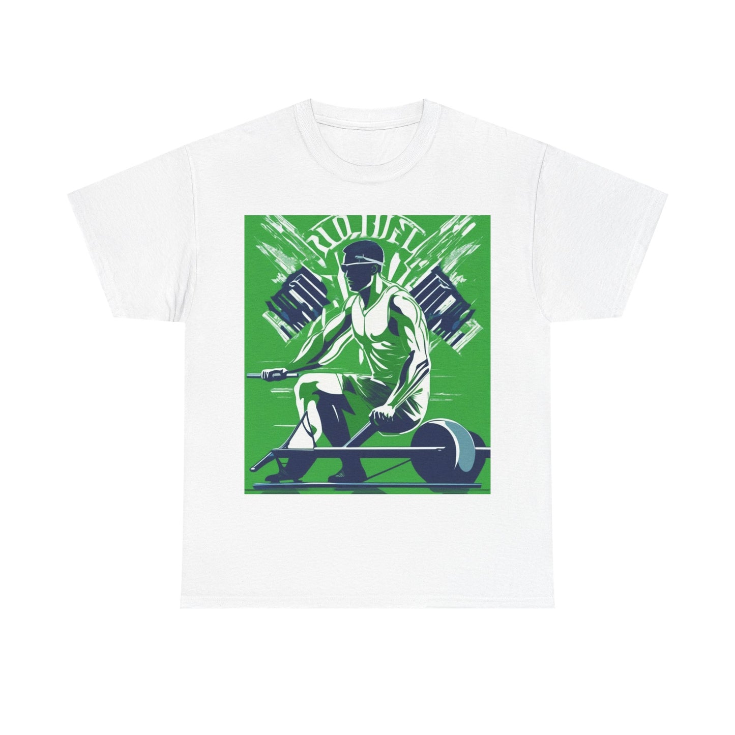 boostlete-am-crew-scene-rower-grainy-bold-0172 — Unisex Heavy Cotton Tee (Gildan 5000)