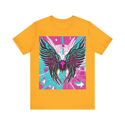 boostlete-am-crew-icon-wings-outline-line-art-0282 — Unisex Jersey Short Sleeve (B+C 3001)