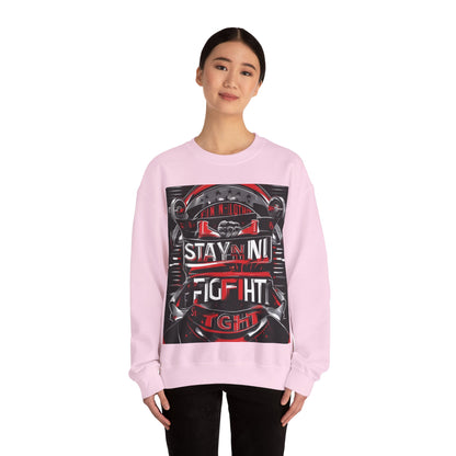 boostlete-rise-grind-type-stay-in-the-fight-banner-retro-1441 — Unisex Heavy Blend Crewneck (G18000)