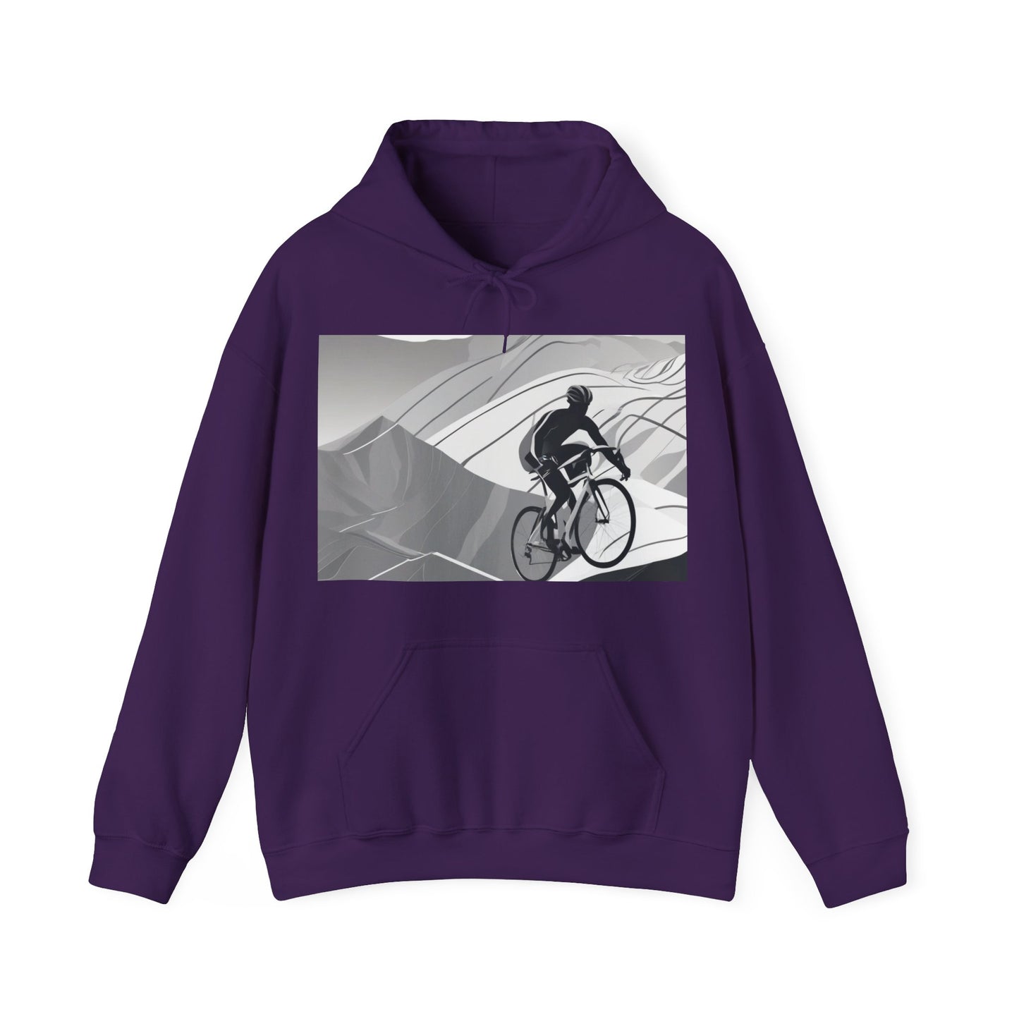 boostlete-recovery-progress-scene-cyclist-motion-vector-0808 — Unisex Heavy Blend Hoodie (G18500)