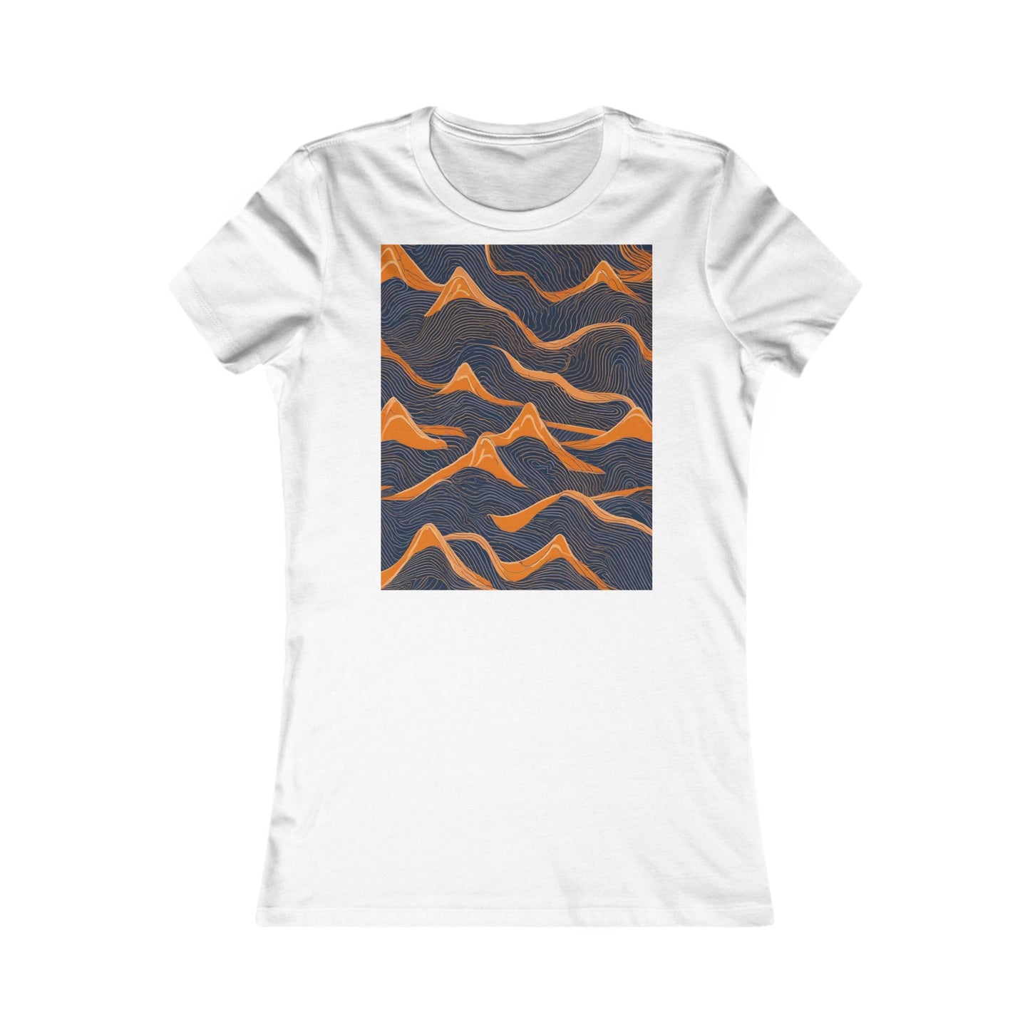 boostlete-boost-mode-pattern-topographic-engraved-0035 — Women's Favorite Tee (B+C 6004)