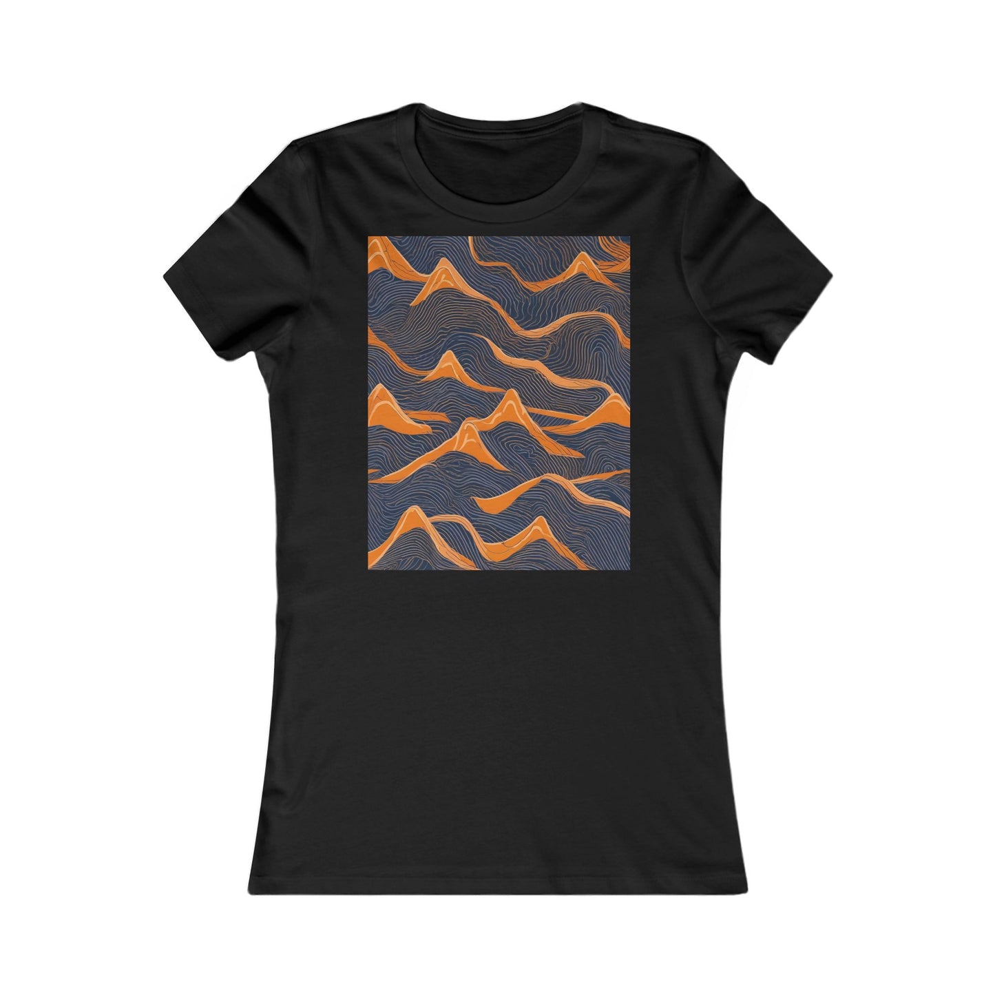 boostlete-boost-mode-pattern-topographic-engraved-0035 — Women's Favorite Tee (B+C 6004)