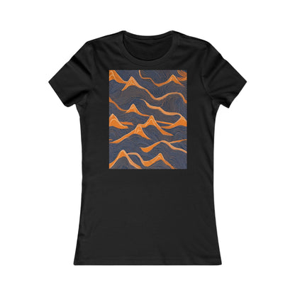 boostlete-boost-mode-pattern-topographic-engraved-0035 — Women's Favorite Tee (B+C 6004)