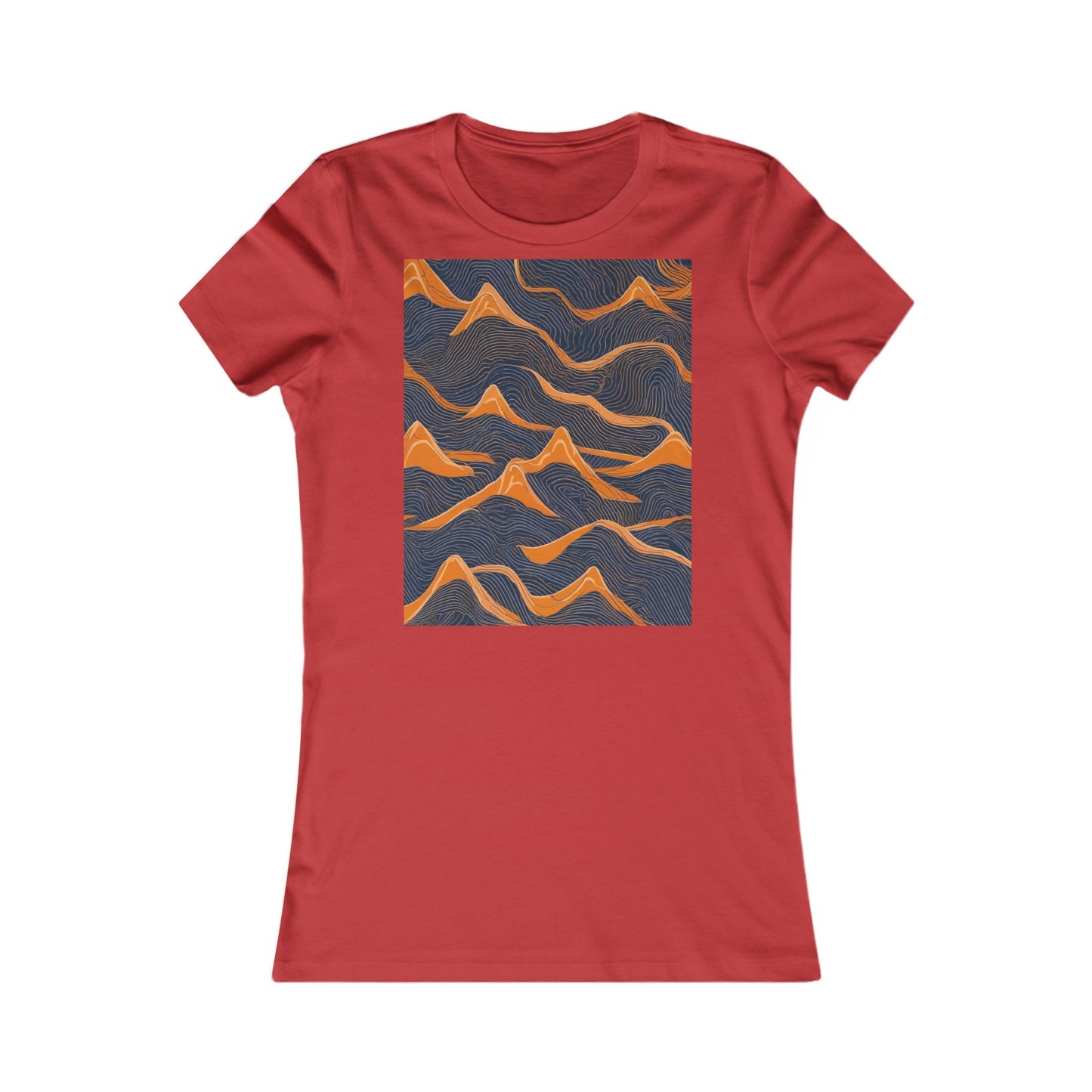 boostlete-boost-mode-pattern-topographic-engraved-0035 — Women's Favorite Tee (B+C 6004)