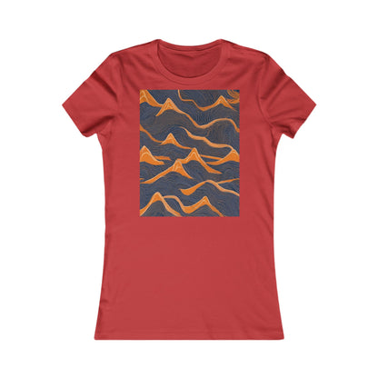 boostlete-boost-mode-pattern-topographic-engraved-0035 — Women's Favorite Tee (B+C 6004)