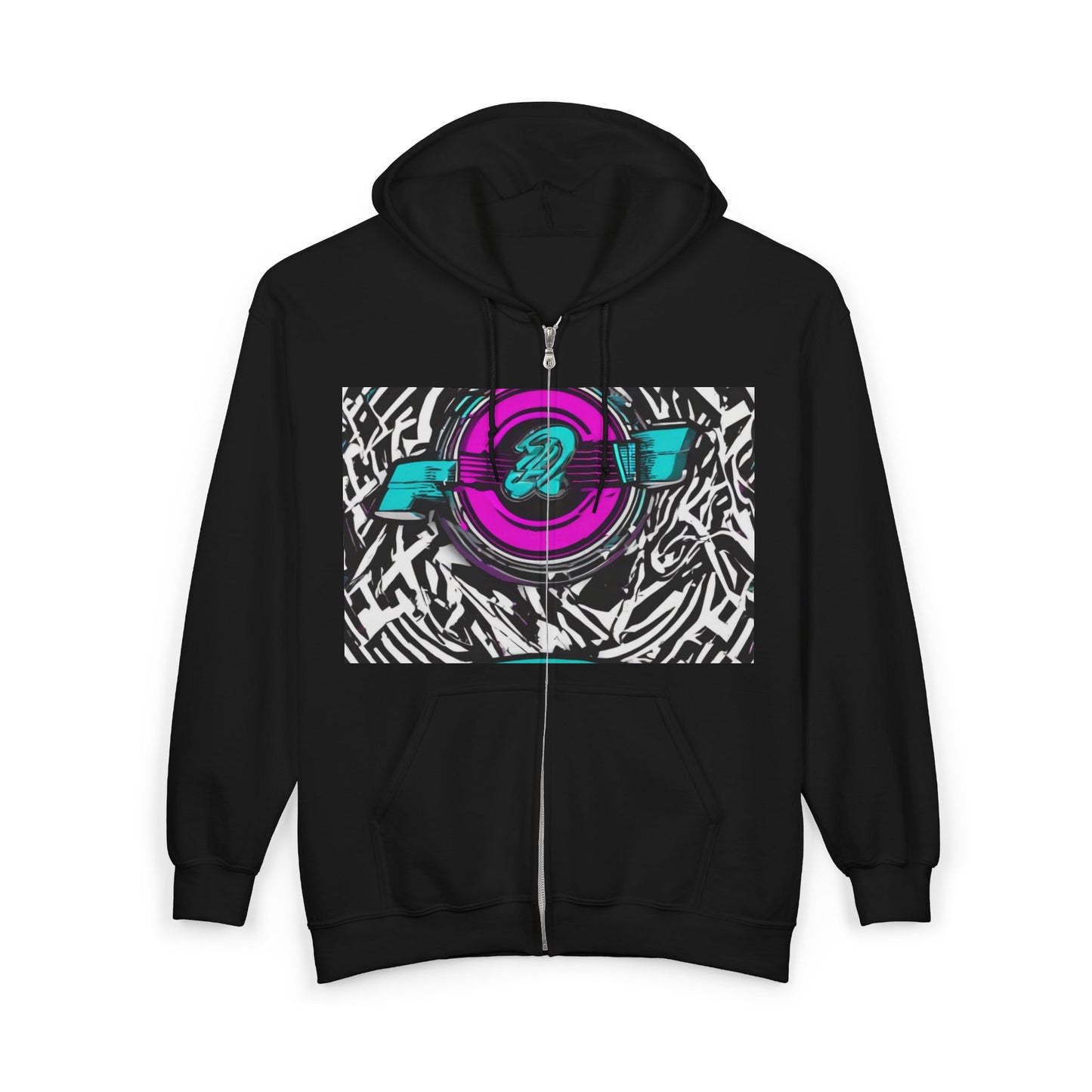 boostlete-boost-mode-type-again-badge-monoline-0293 — Unisex Heavy Blend Full-Zip Hooded Sweatshirt