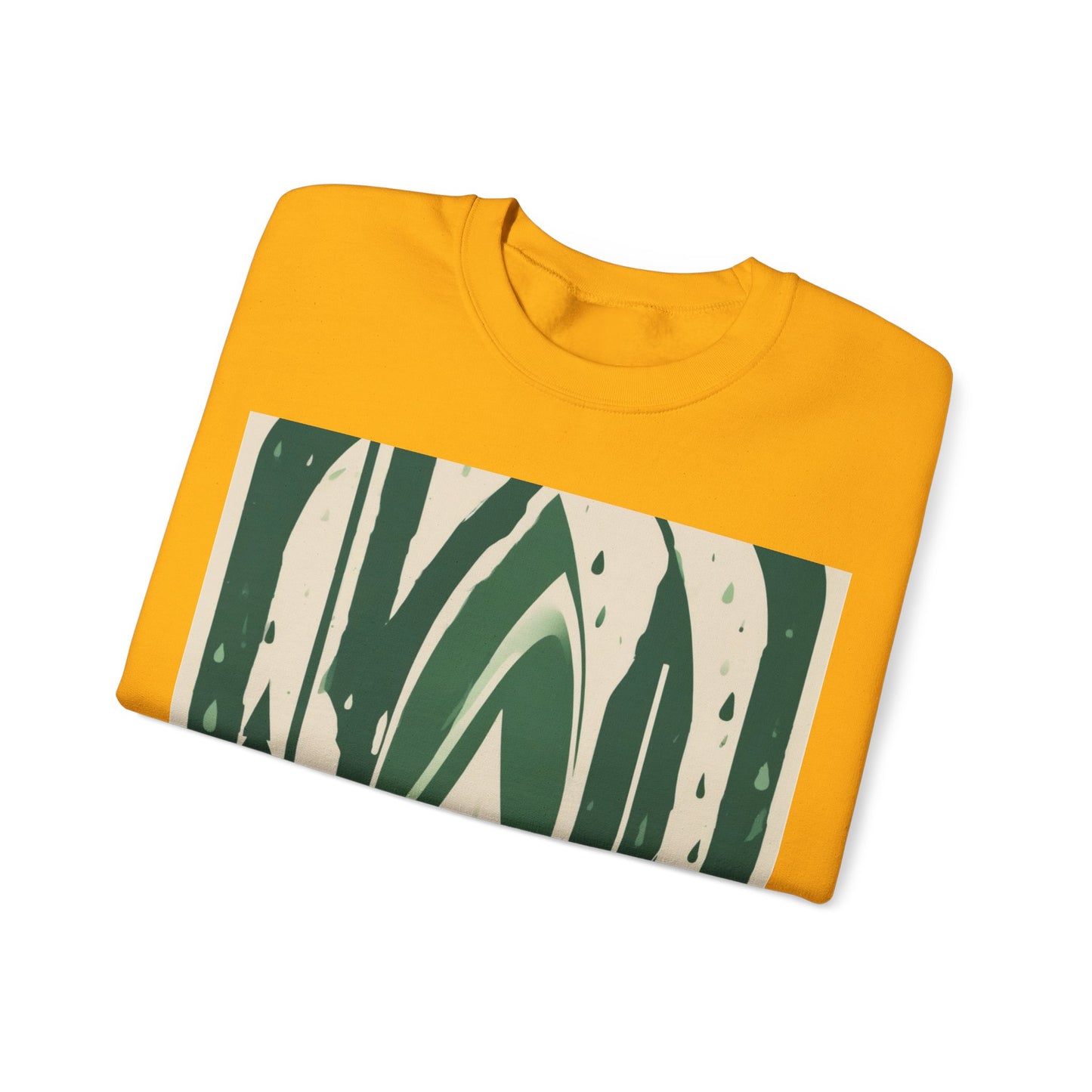 boostlete-quiet-power-icon-water-glitch-retro-0186 — Unisex Heavy Blend Crewneck Sweatshirt (Gildan)