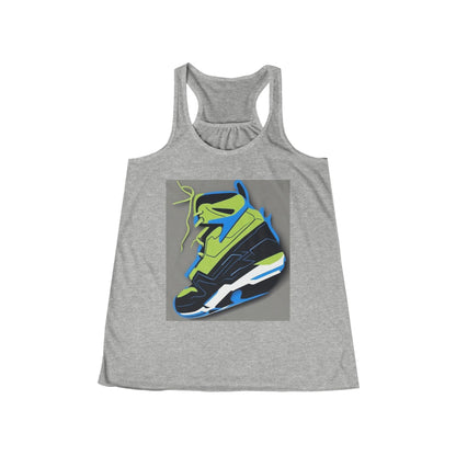 boostlete-quiet-power-icon-sneaker-duotone-paper-0066 — Women's Flowy Racerback Tank (B+C 8800)