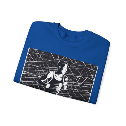boostlete-headspace-scene-marathoner-speed-geometric-0816 — Unisex Heavy Blend Crewneck (G18000)