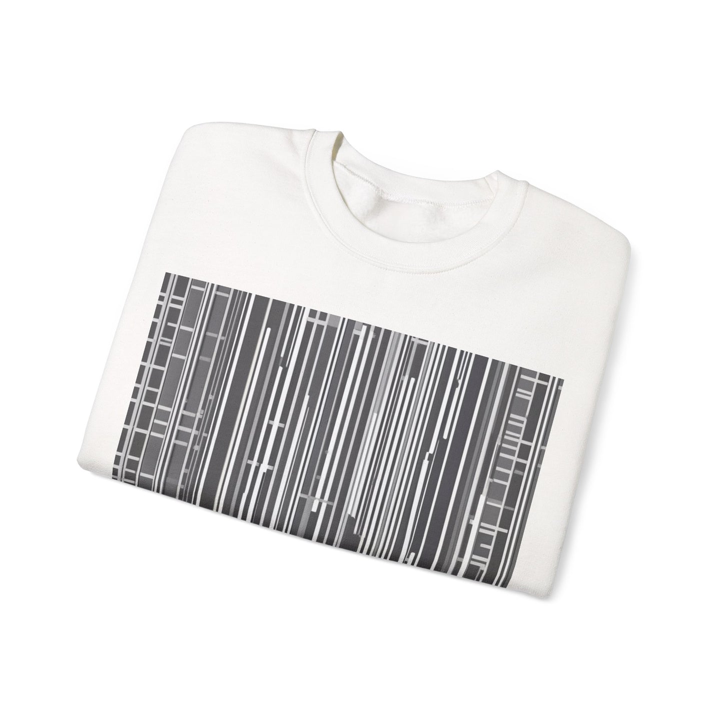 boostlete-boost-mode-pattern-barcode-blueprint-0463 — Unisex Heavy Blend Crewneck (G18000)