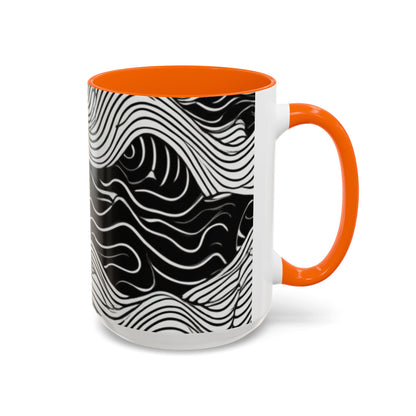 boostlete-field-day-pattern-topographic-line-art-0239 — Accent Mug 11oz/15oz