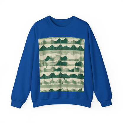 boostlete-mile-by-mile-pattern-audio-blueprint-0971 — Unisex Heavy Blend Crewneck (G18000)