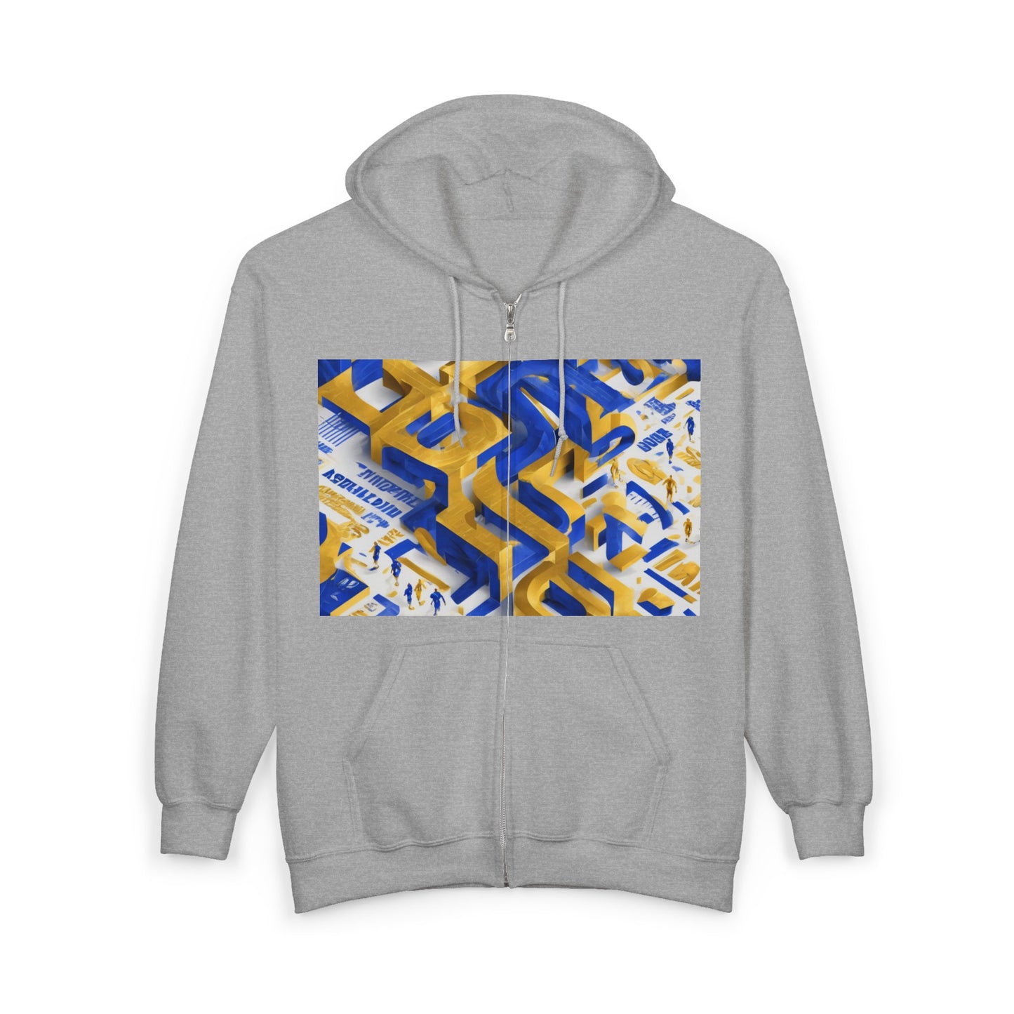 boostlete-iron-intent-type-one-more-rep-arc-isometric-0069 — Unisex Heavy Blend Full-Zip Hooded Sweatshirt