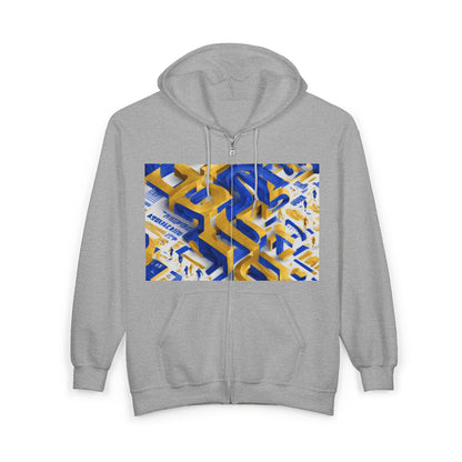 boostlete-iron-intent-type-one-more-rep-arc-isometric-0069 — Unisex Heavy Blend Full-Zip Hooded Sweatshirt