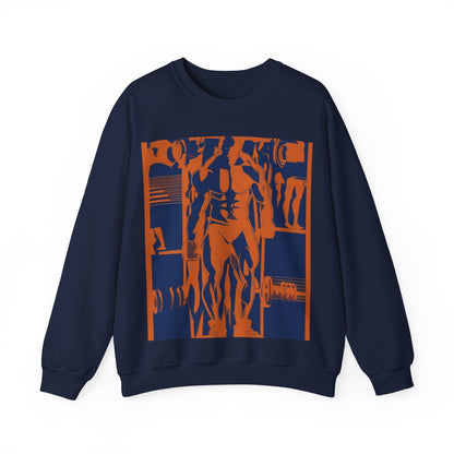 boostlete-rise-grind-scene-deadlift-3d-paper-0812 — Unisex Heavy Blend Crewneck (G18000)