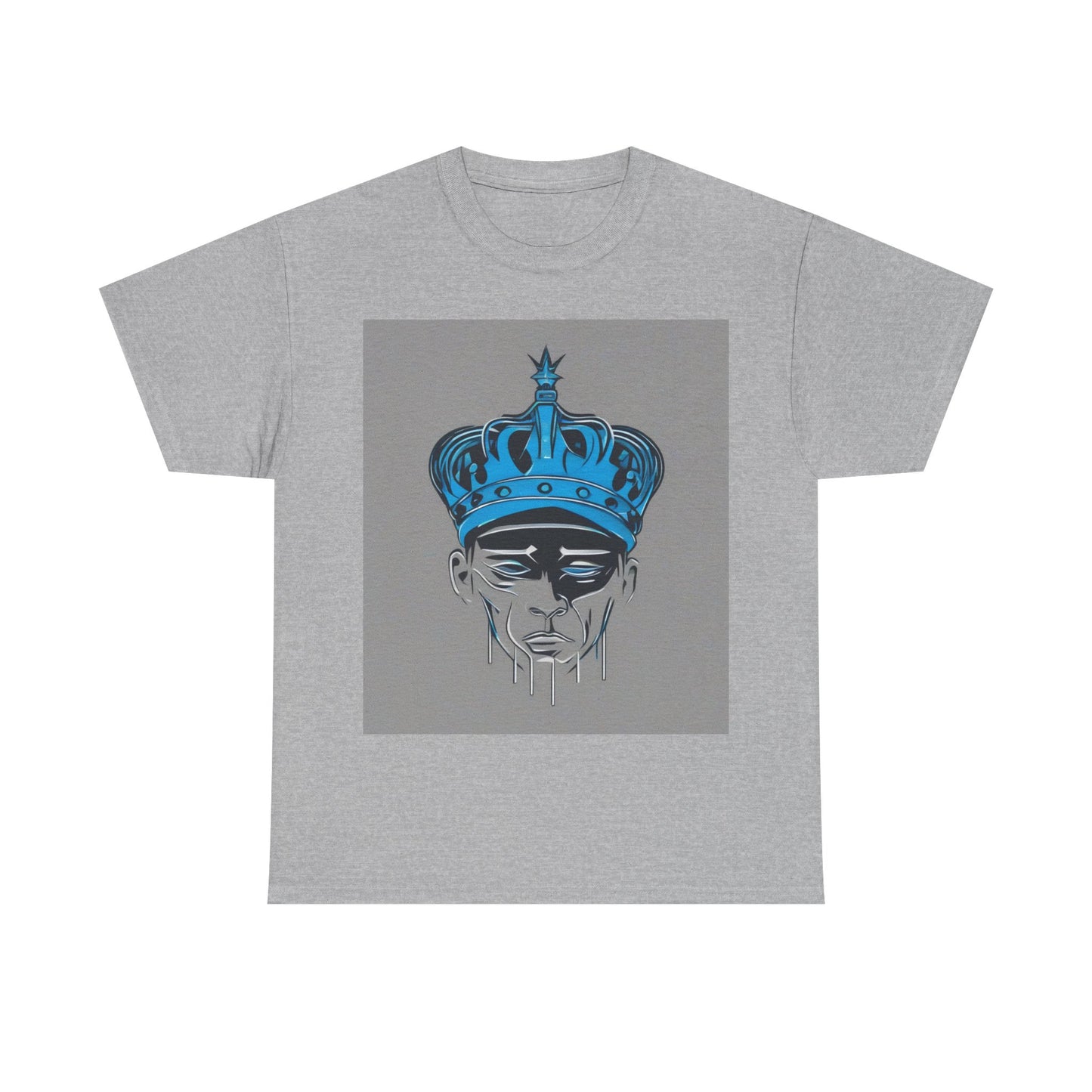 boostlete-am-crew-icon-crown-grainy-monoline-0022 — Unisex Heavy Cotton Tee (Gildan 5000)