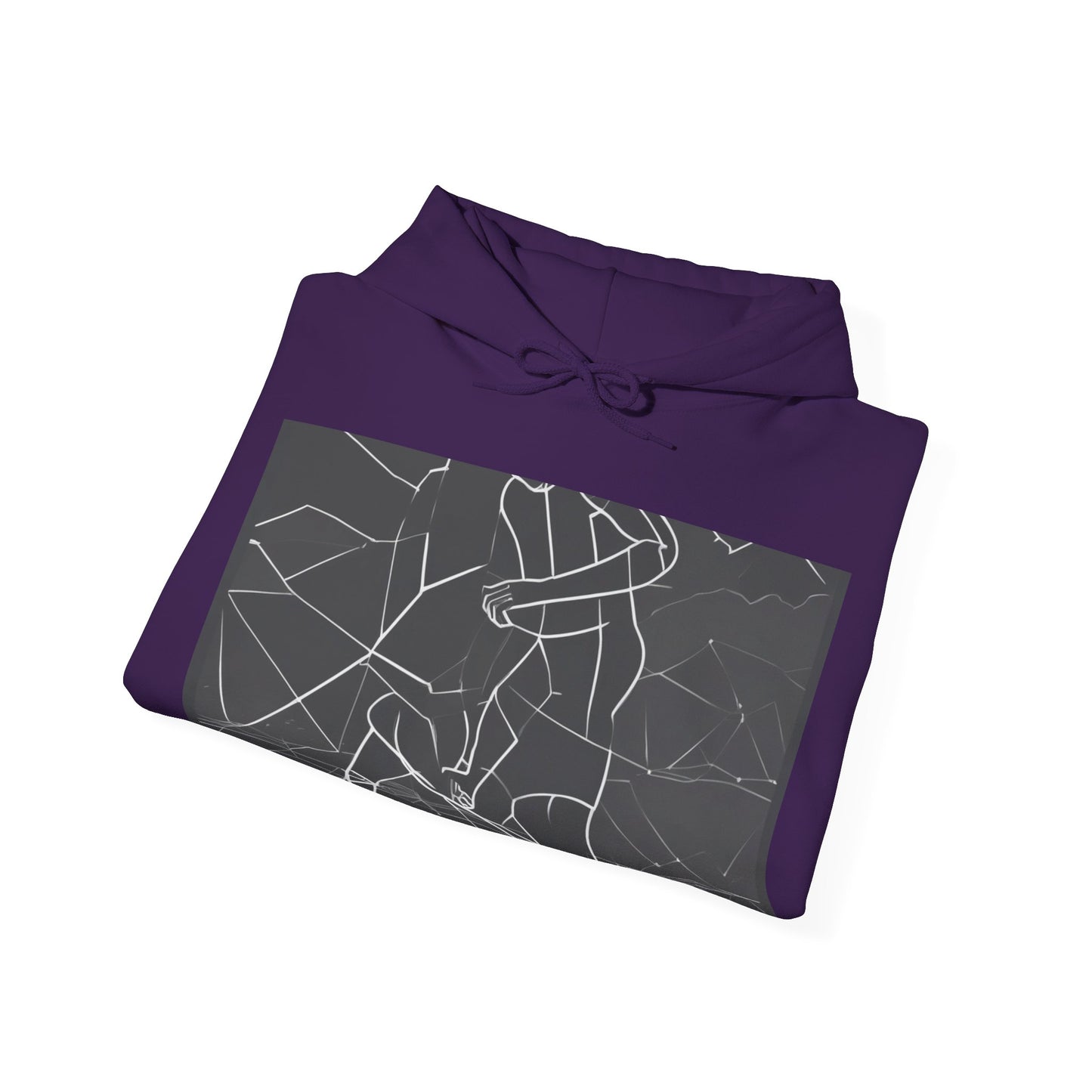 boostlete-pr-season-scene-runner-outline-geometric-1072 — Unisex Heavy Blend Hoodie (G18500)