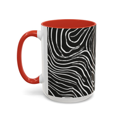 boostlete-field-day-pattern-topographic-badge-0307 — Accent Mug 11oz/15oz