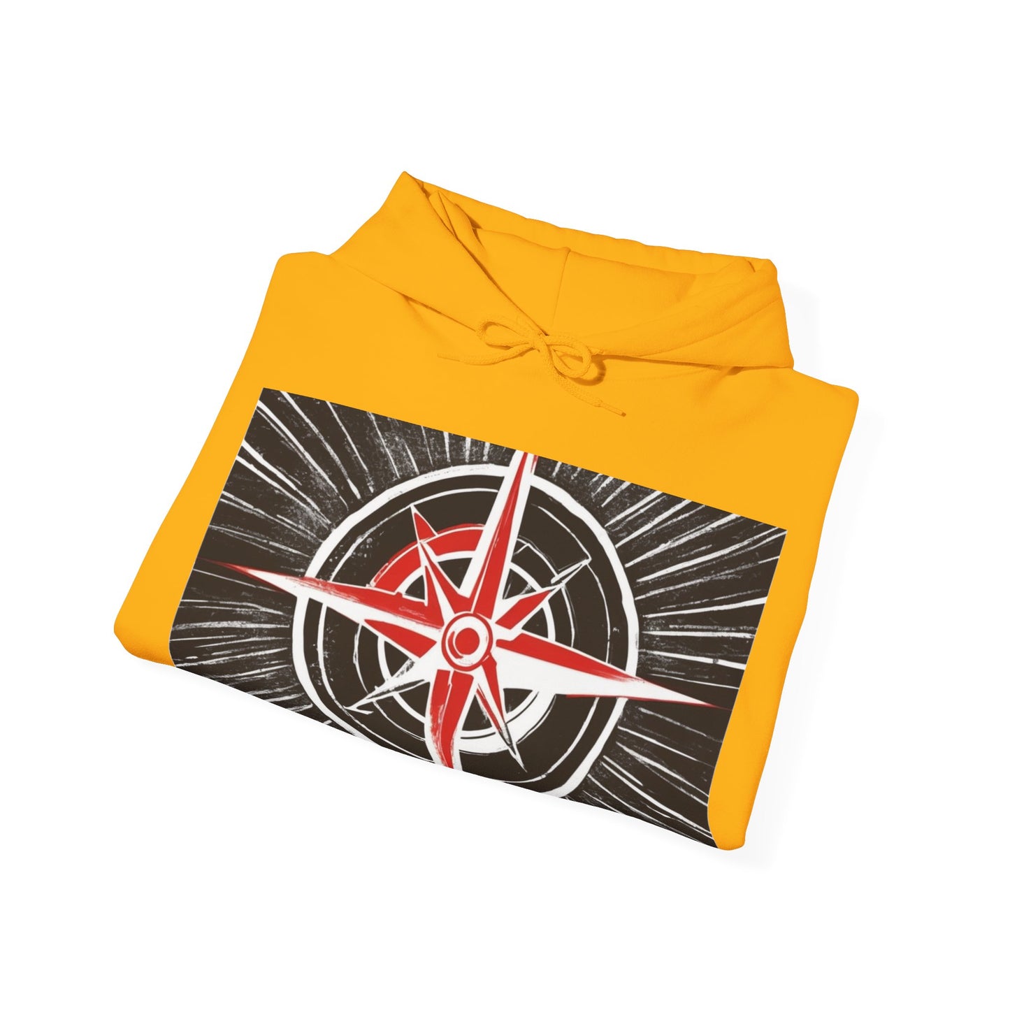 boostlete-boost-mode-icon-compass-chalk-vector-1382 — Unisex Heavy Blend Hoodie (G18500)