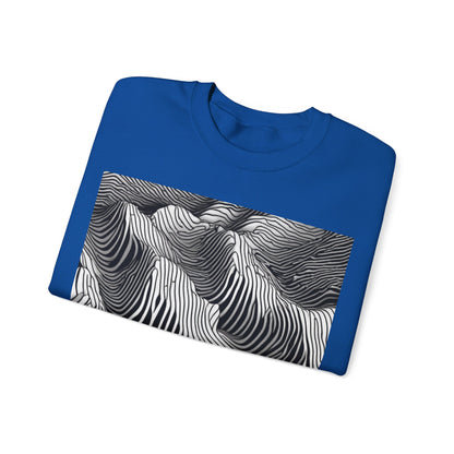 boostlete-field-day-pattern-topographic-isometric-0211 — Unisex Heavy Blend Crewneck Sweatshirt (Gildan)