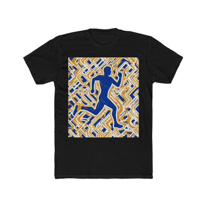 boostlete-pr-season-icon-runner-outline-industrial-0170 — Unisex Cotton Crew Tee (NL 3600)