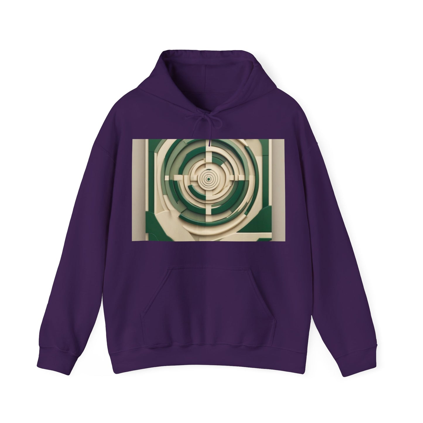 boostlete-mile-by-mile-icon-target-3d-modern-0306 — Unisex Heavy Blend Hoodie (G18500)