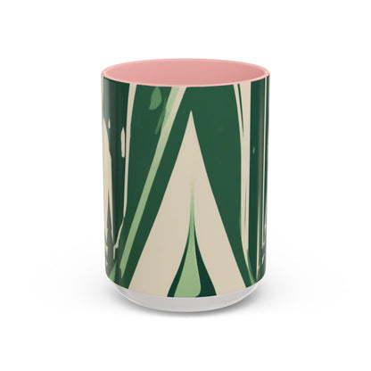 boostlete-quiet-power-icon-water-glitch-retro-0186 — Accent Mug 11/15oz