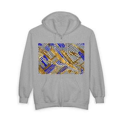boostlete-boost-mode-pattern-diagonal-monoline-0015 — Unisex Heavy Blend Full-Zip Hooded Sweatshirt