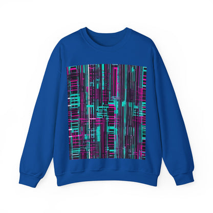 boostlete-field-day-pattern-barcode-retro-0275 — Unisex Heavy Blend Crewneck Sweatshirt (Gildan)