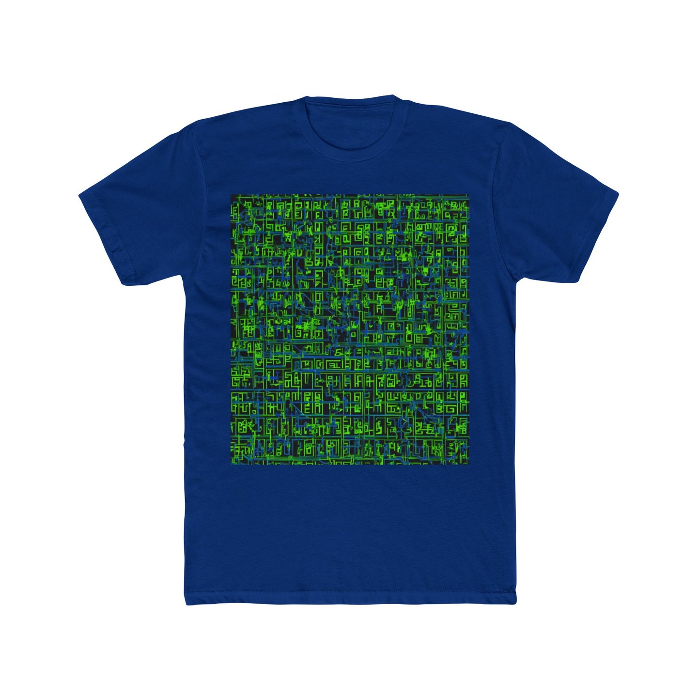 boostlete-mile-by-mile-pattern-plate-number-blueprint-0147 — Unisex Cotton Crew Tee (NL 3600)