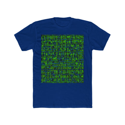 boostlete-mile-by-mile-pattern-plate-number-blueprint-0147 — Unisex Cotton Crew Tee (NL 3600)