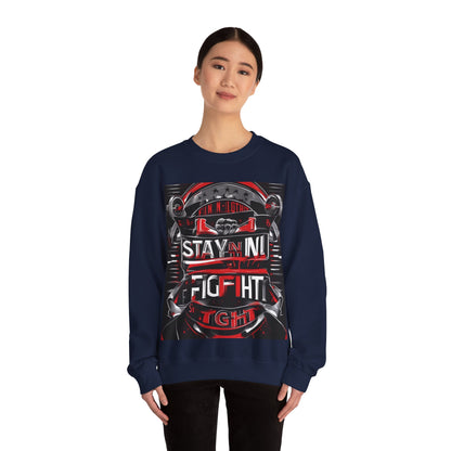 boostlete-rise-grind-type-stay-in-the-fight-banner-retro-1441 — Unisex Heavy Blend Crewneck (G18000)