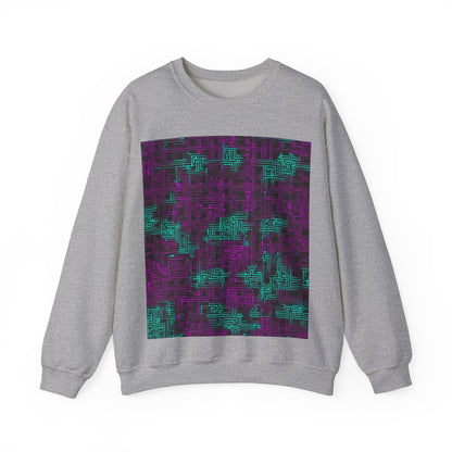 boostlete-boost-mode-pattern-plate-number-monoline-0079 — Unisex Heavy Blend Crewneck Sweatshirt (Gildan)