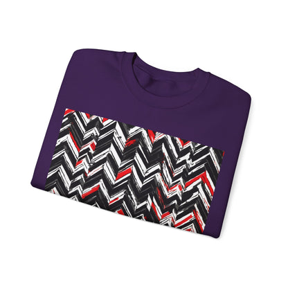 boostlete-am-crew-pattern-chevron-geometric-0659 — Unisex Heavy Blend Crewneck (G18000)