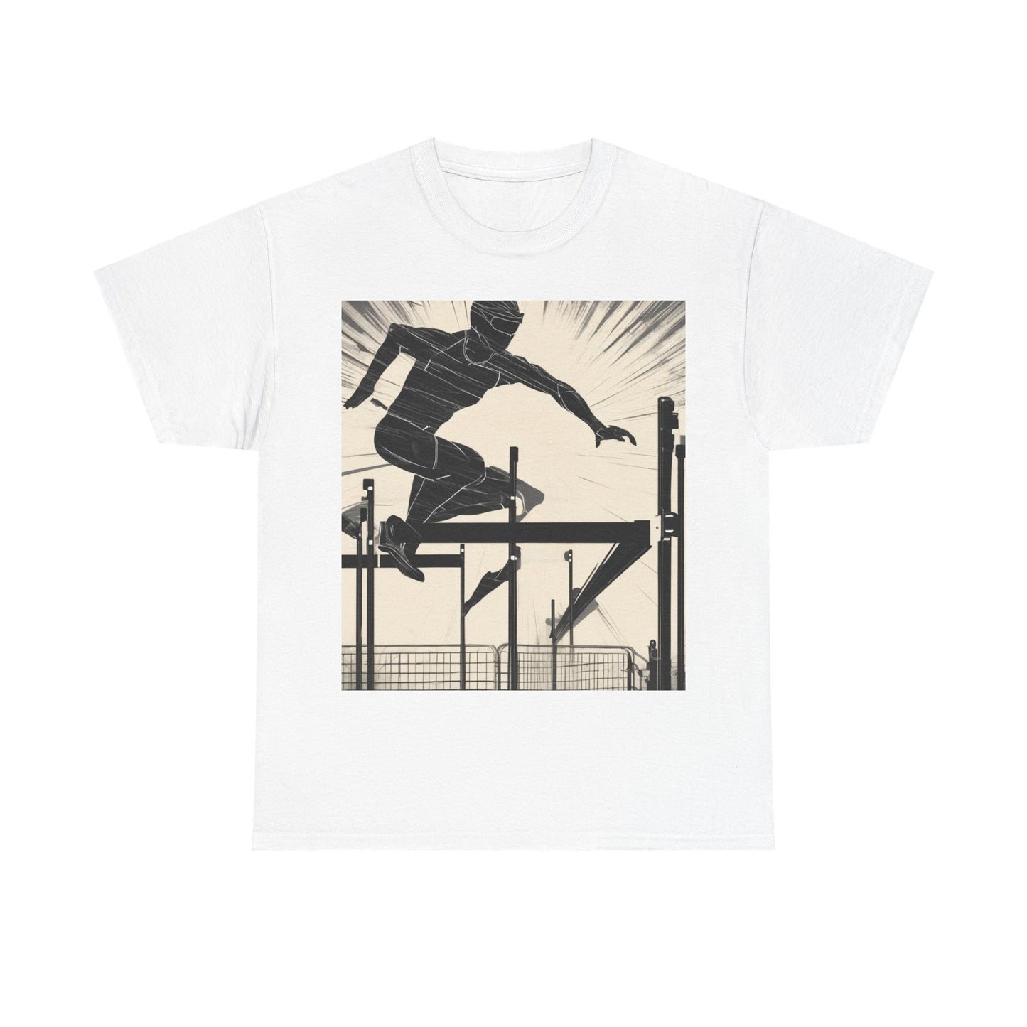 boostlete-iron-intent-scene-hurdler-speed-blueprint-0152 — Unisex Heavy Cotton Tee (Gildan 5000)