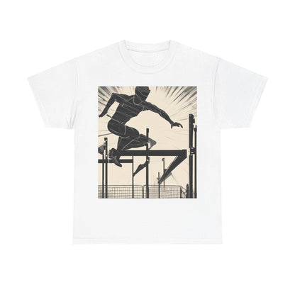boostlete-iron-intent-scene-hurdler-speed-blueprint-0152 — Unisex Heavy Cotton Tee (Gildan 5000)