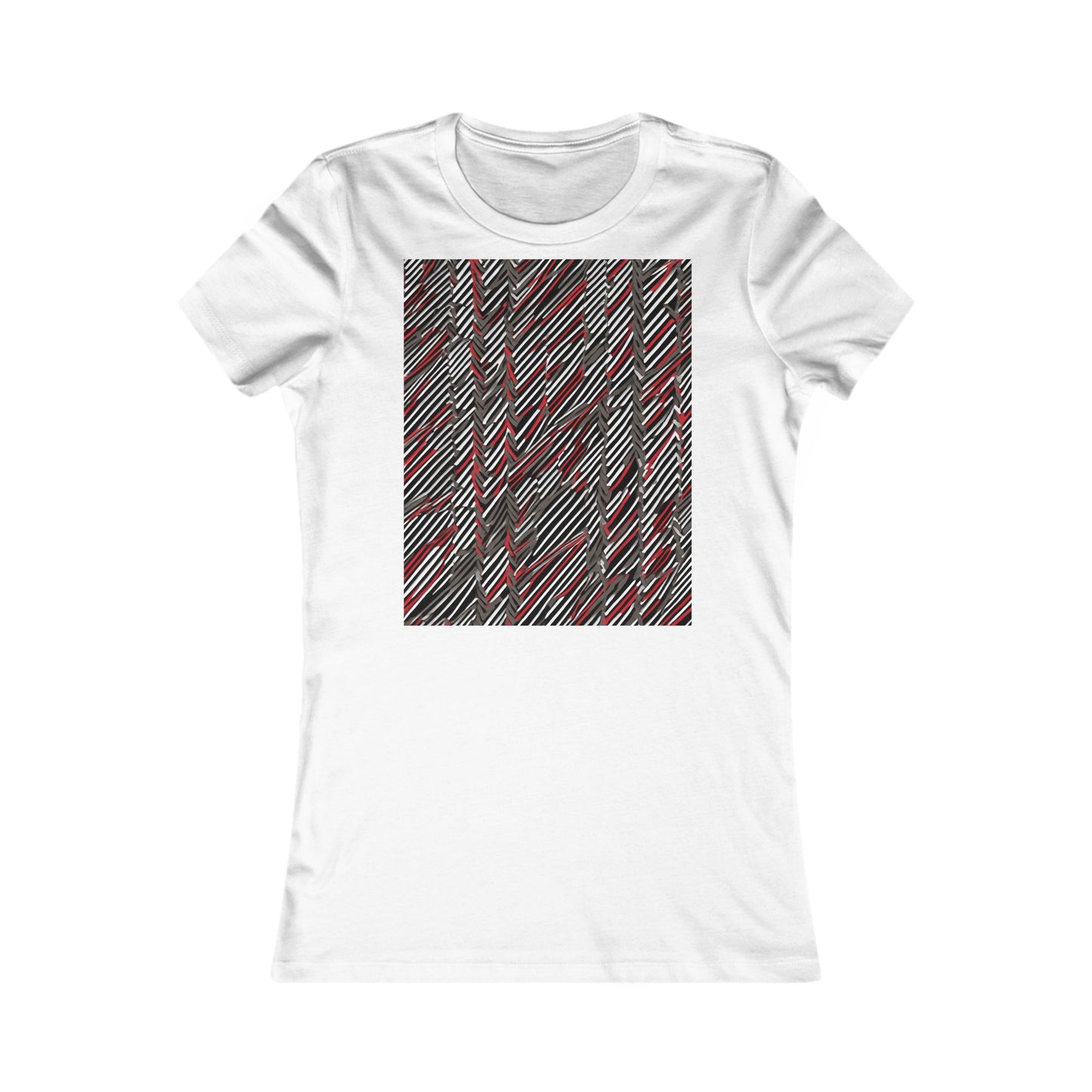 boostlete-field-day-pattern-diagonal-paper-0287 — Women's Favorite Tee (B+C 6004)
