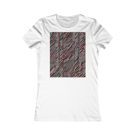boostlete-field-day-pattern-diagonal-paper-0287 — Women's Favorite Tee (B+C 6004)