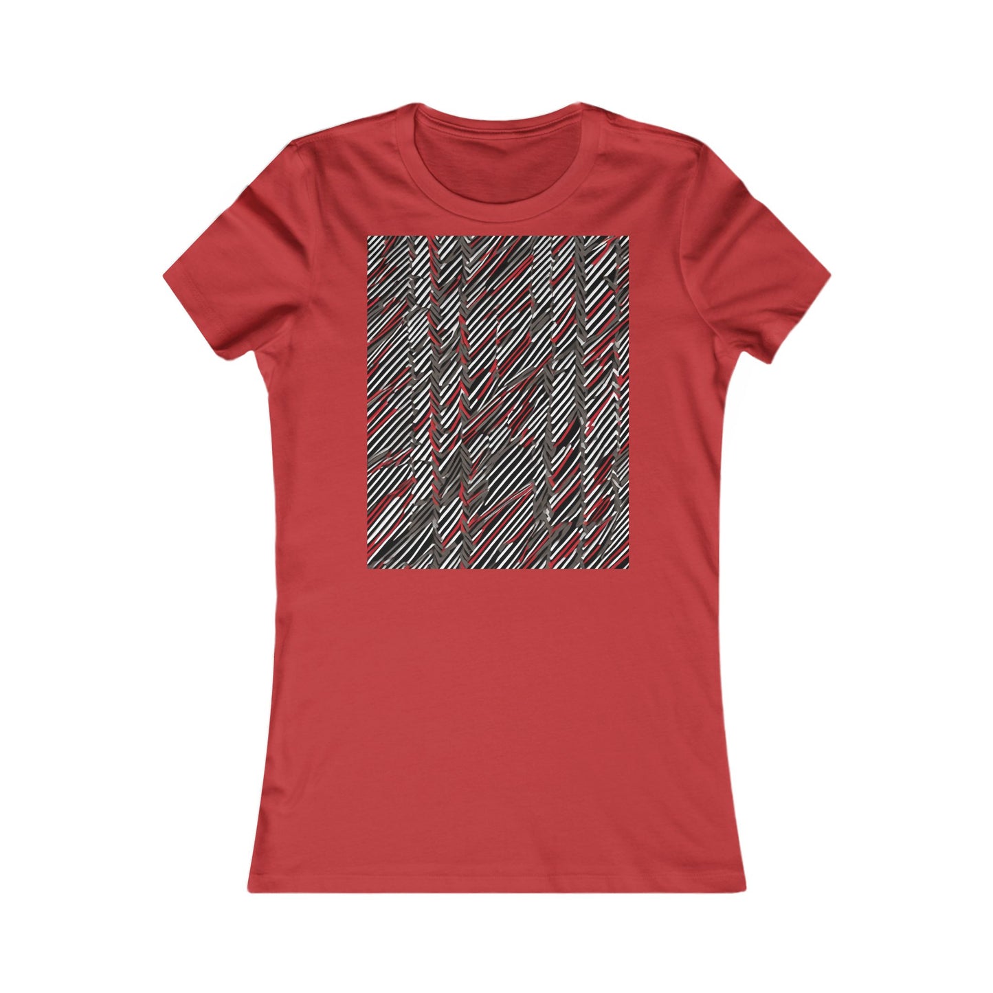 boostlete-field-day-pattern-diagonal-paper-0287 — Women's Favorite Tee (B+C 6004)
