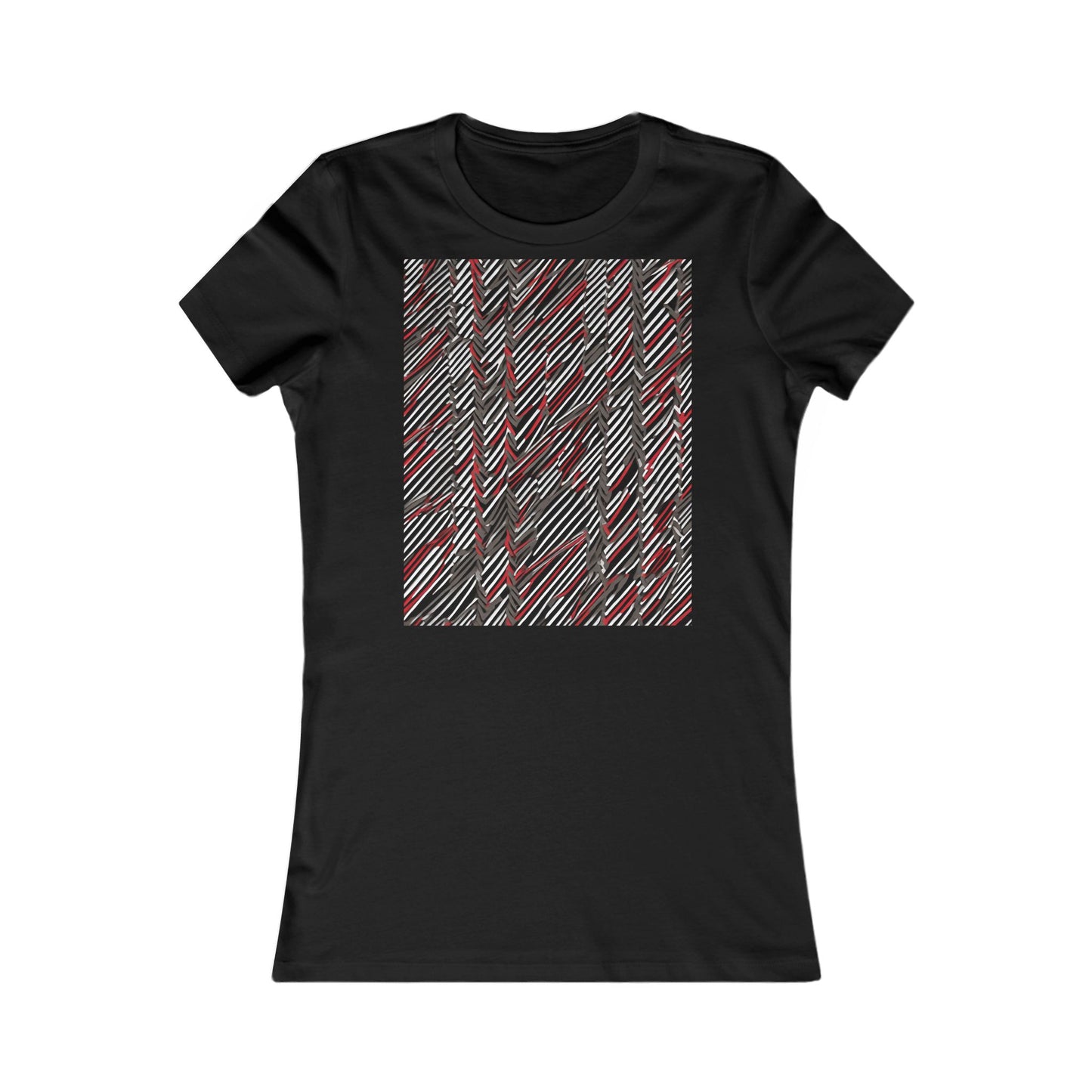 boostlete-field-day-pattern-diagonal-paper-0287 — Women's Favorite Tee (B+C 6004)